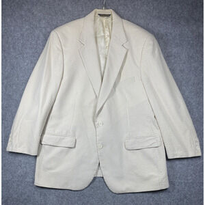 Brooks Brothers Blazer Mens 48 Seersucker Stripe Two Button Jacket USA